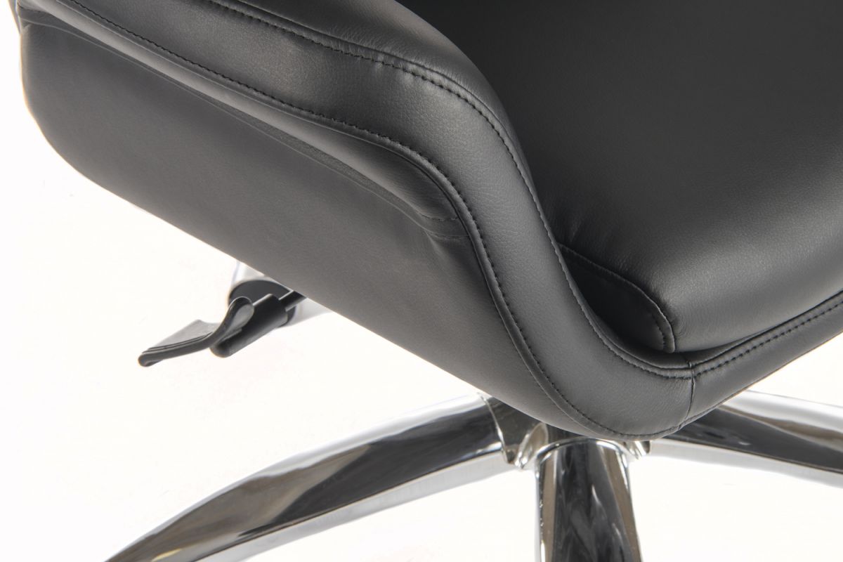 Black Leather High Back Reclining Office Chair - AMBASSADOR